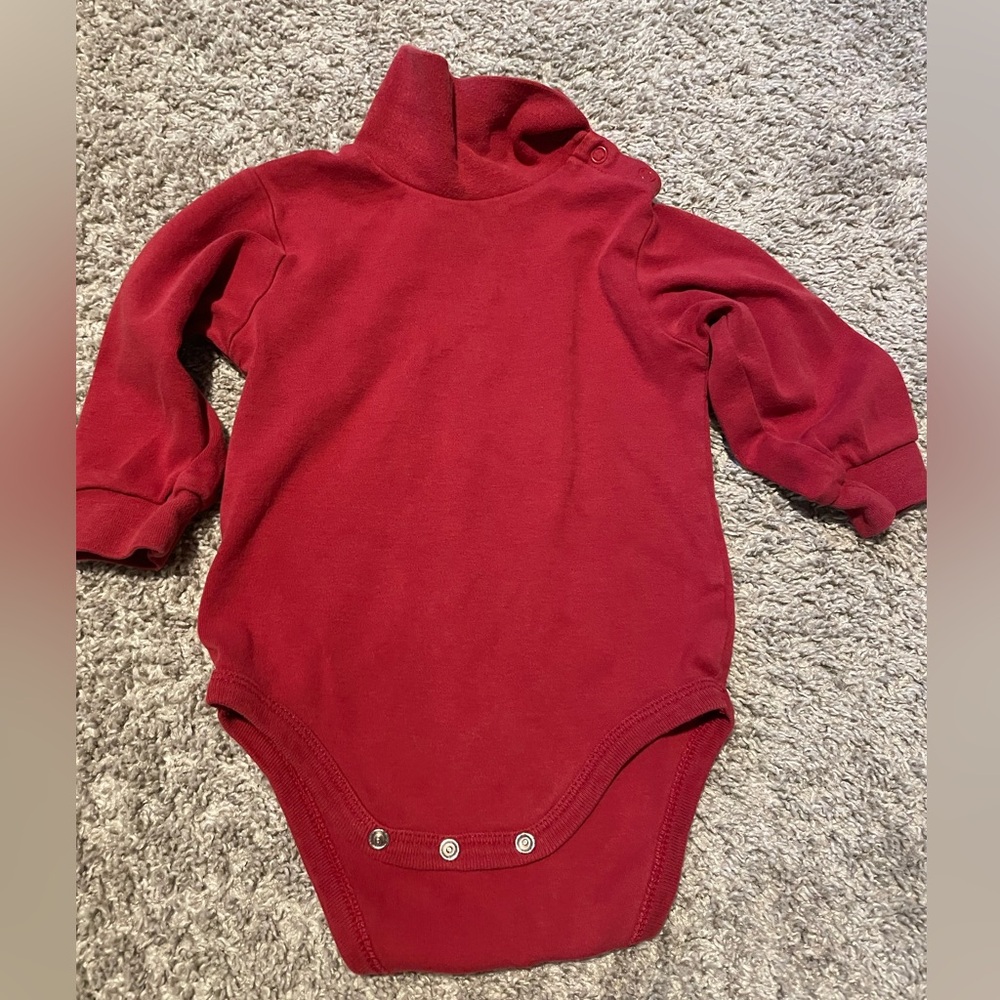 Red Turtleneck Onesie